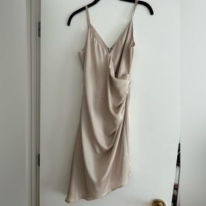 Express Asymmetrical Beige Dress